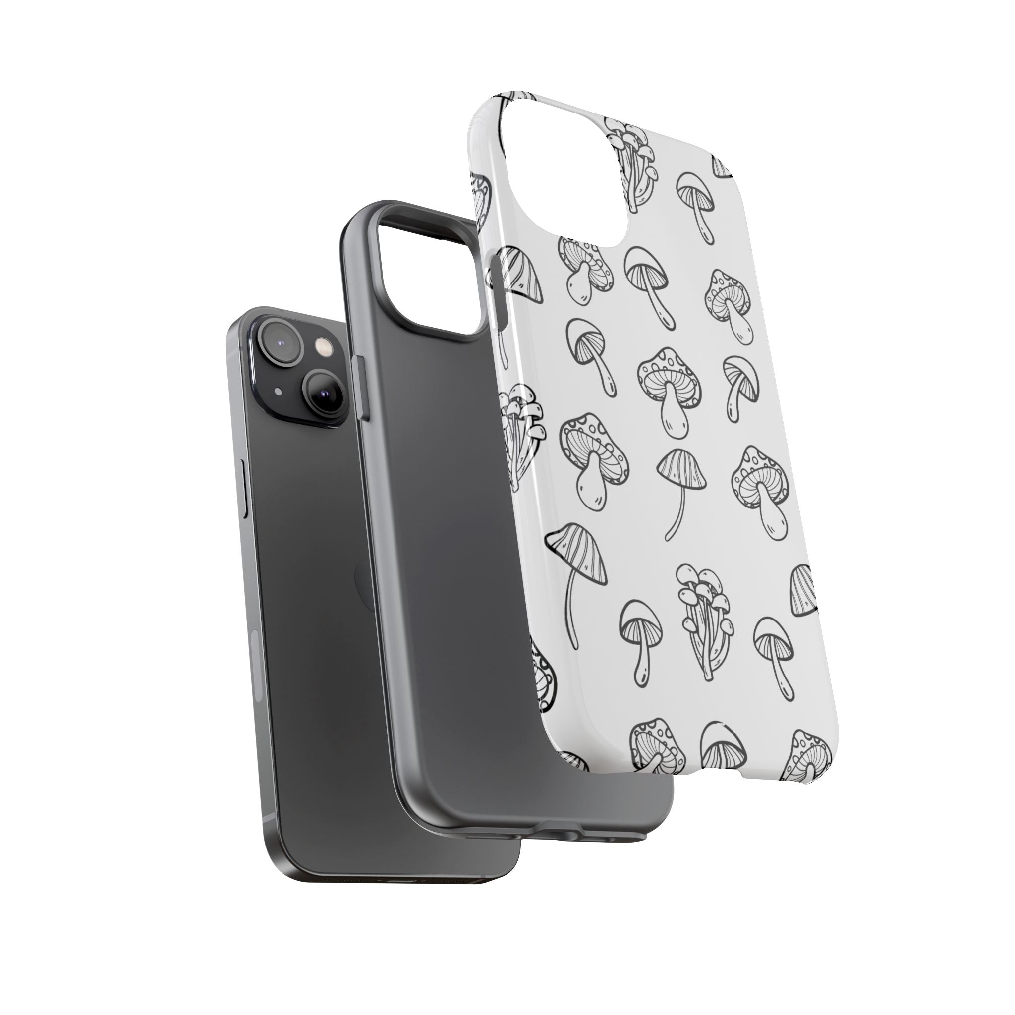 Mushroom Line Play - iPhone Case