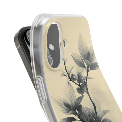 Beige Branch Art - Flexi iPhone 16 Phone Case