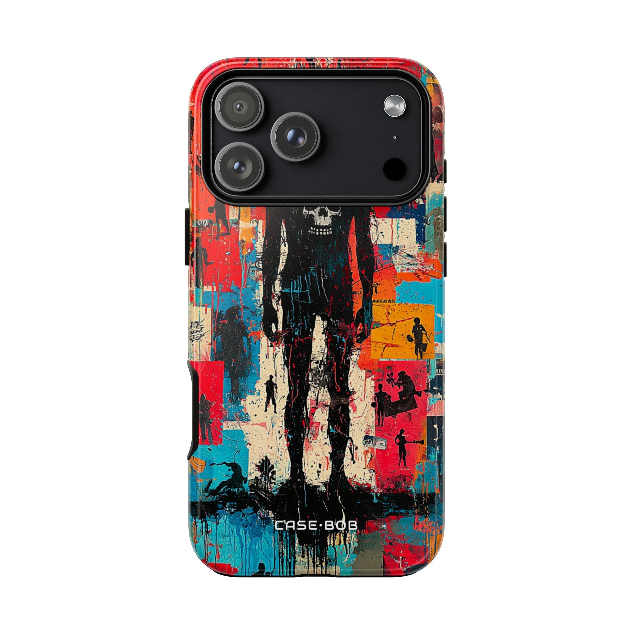 Spiky Skull Silhouette iPhone 17 Pro Max Case - Tough