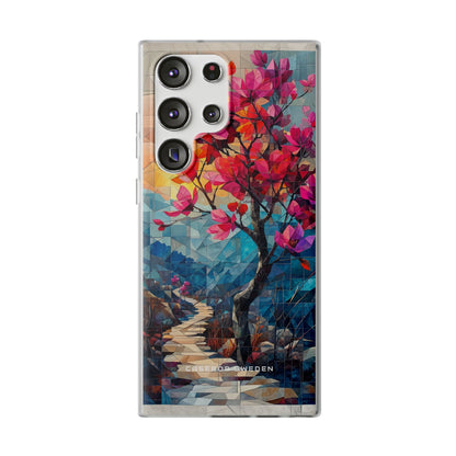 Vibrant Geometric Tree Landscape Samsung S23 - Flexi Phone Case