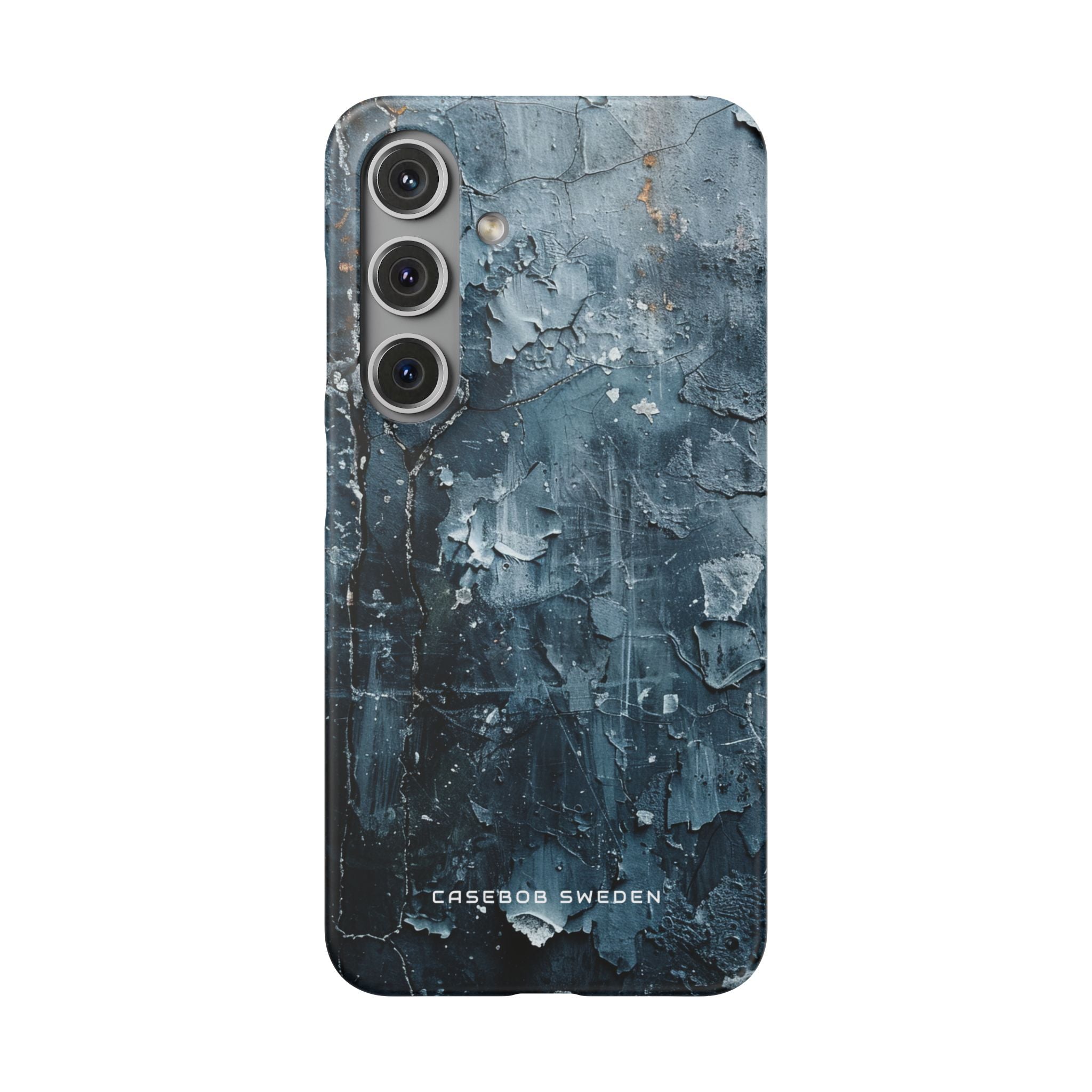 Weathered Blue Tapestry with Cracked Layers Samsung S24 - Slim Phone Case