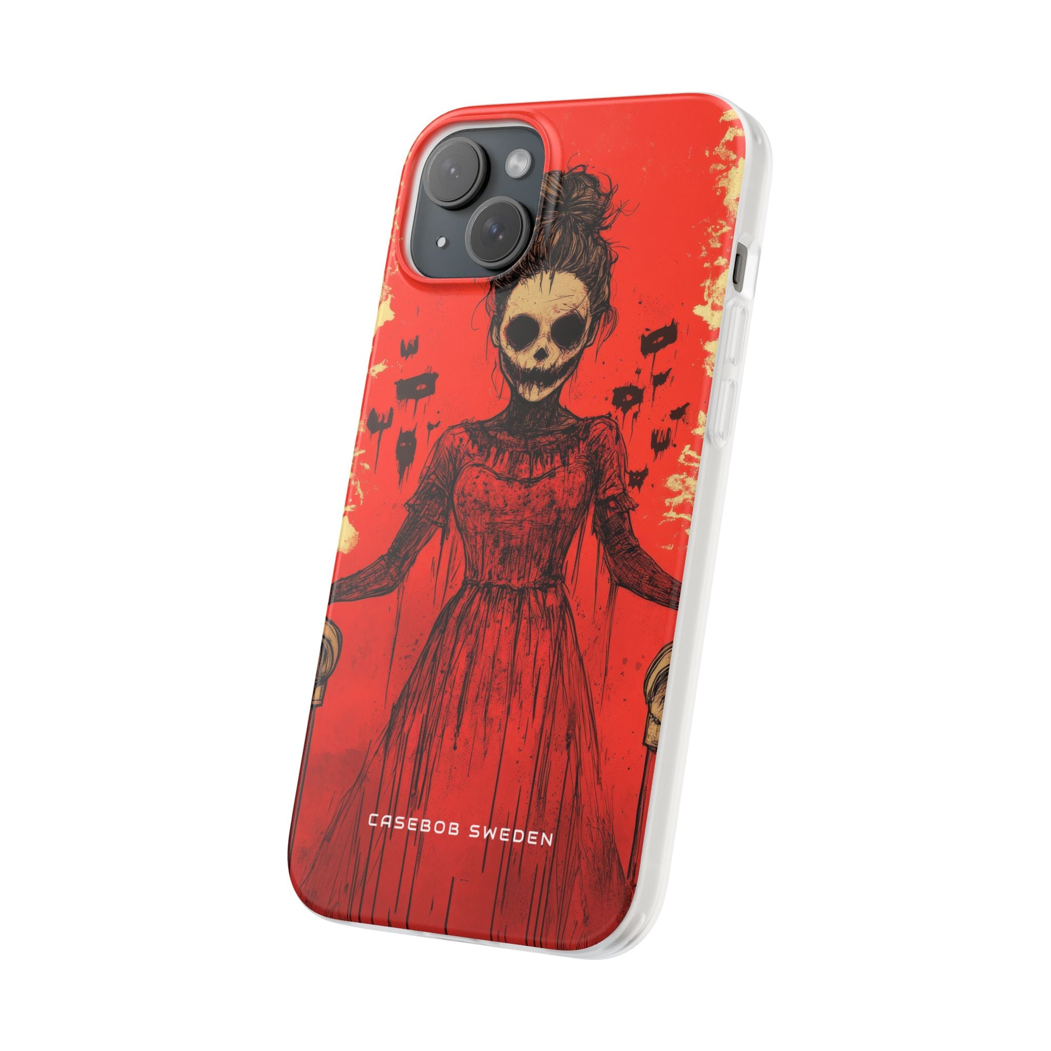 Haunting Scarlet Descent iPhone 15 - Flexi Phone Case