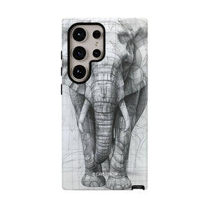 Geometric Elegance: Elephant Reimagined - For Samsung S24