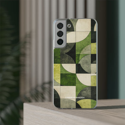 Green Geometric Harmony - Flexi Samsung S22 Phone Case