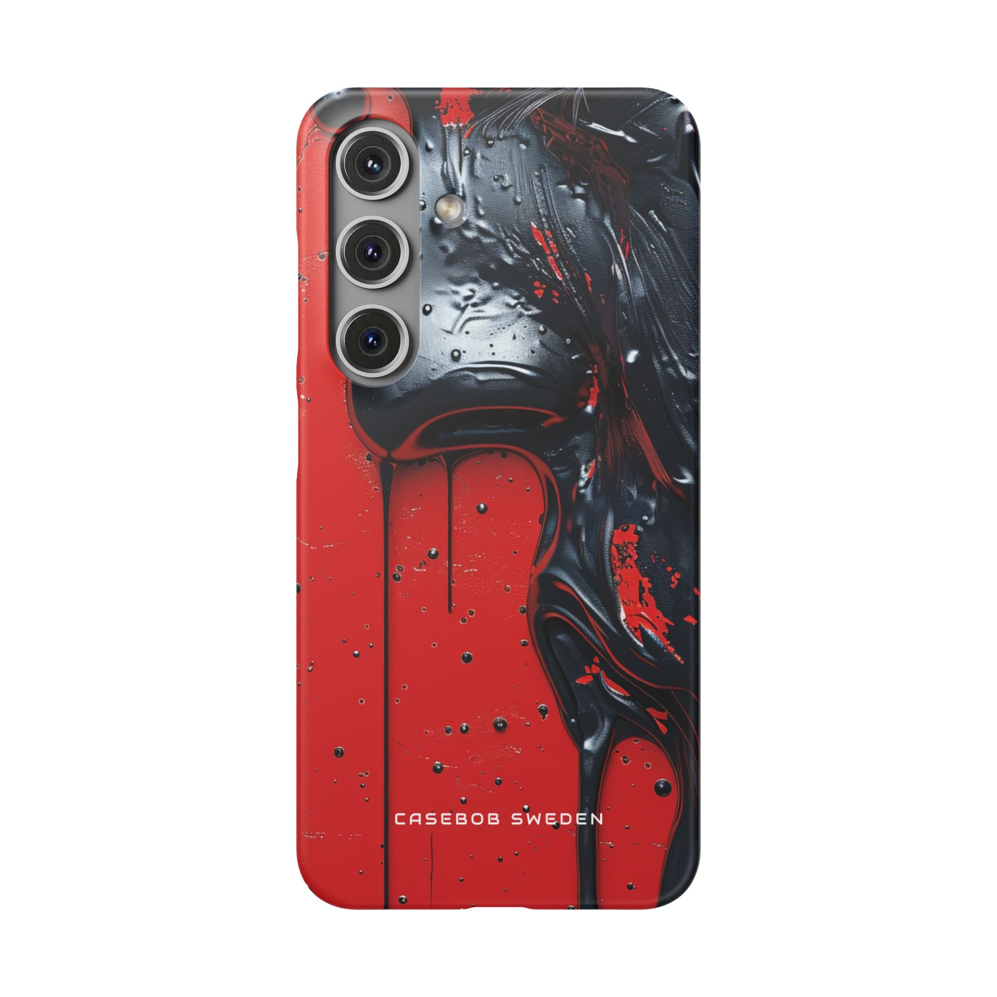 Textured Crimson Bloom Samsung S24 - Slim Phone Case