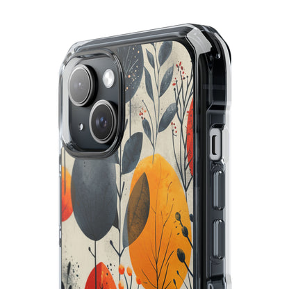 Vibrant Leaf Harmony iPhone 15 - Clear Impact Phone Case