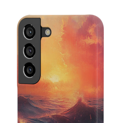 Ocean Sunset Waves - Slim Samsung S22 Phone Case