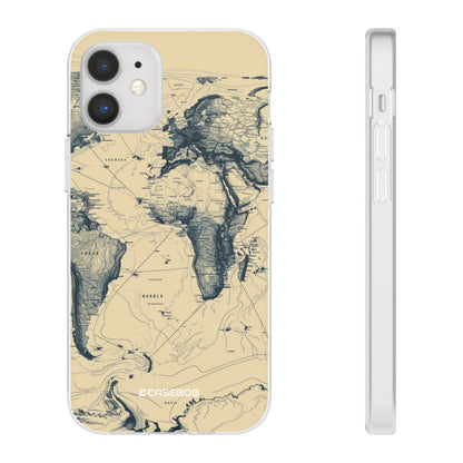 Vintage World Map | Flexible Phone Case for iPhone