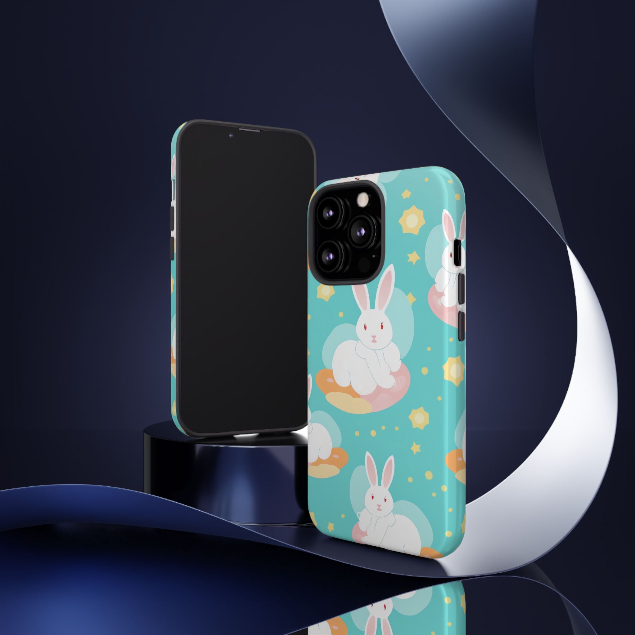 Bunnies Float Dreamily - iPhone Case