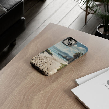 Footprints Trace Sand - iPhone Case