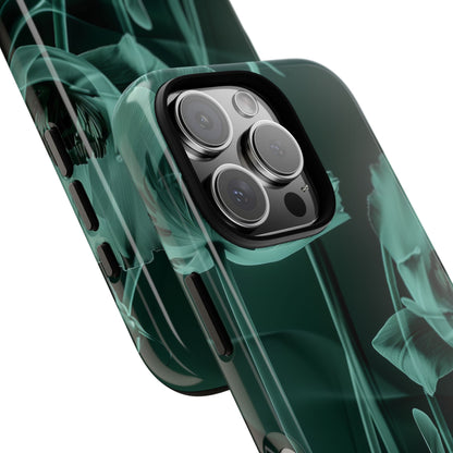 Teal Bloom Radiance iPhone 16 - Tough