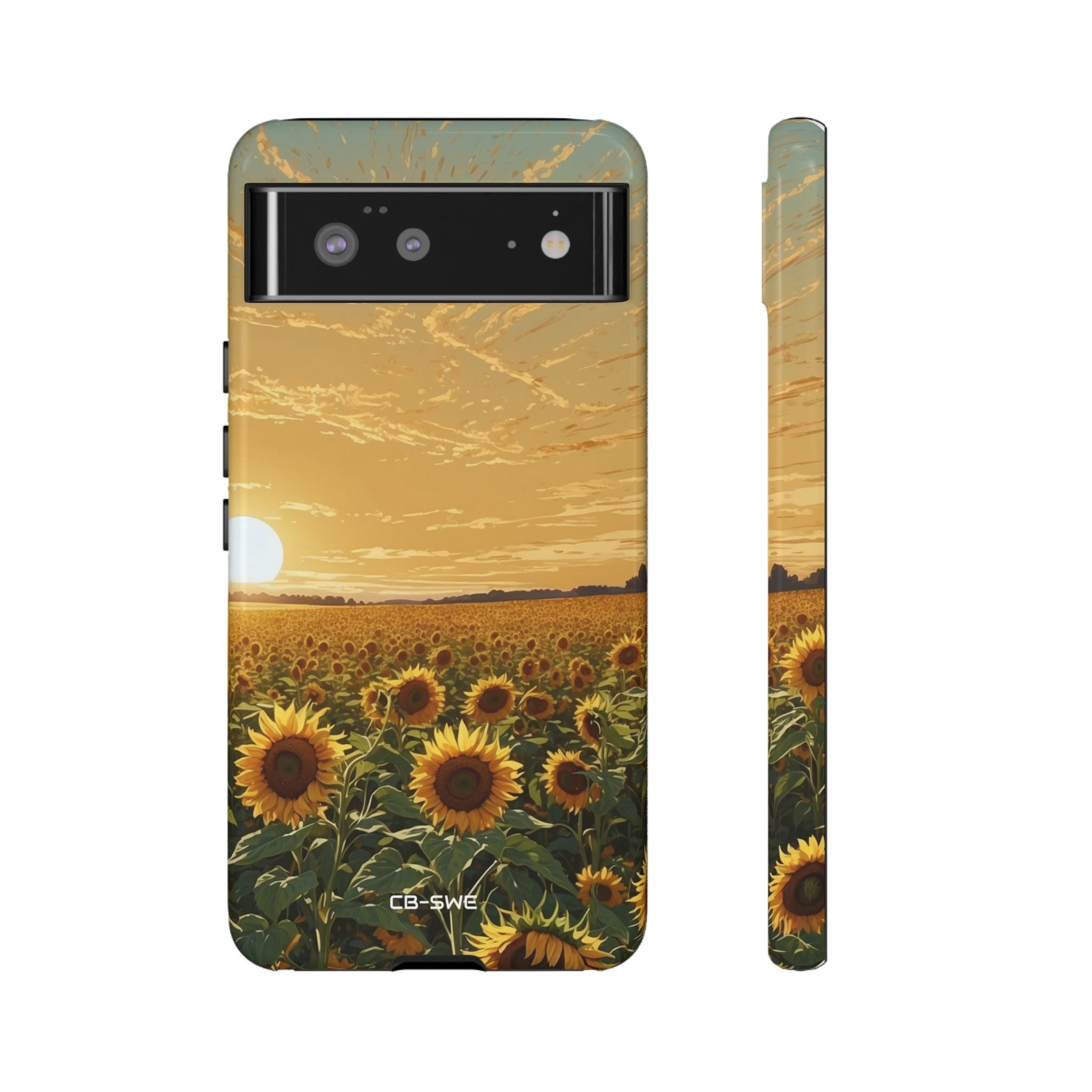 Sunflowers Embrace Sunset - Google Pixel Case