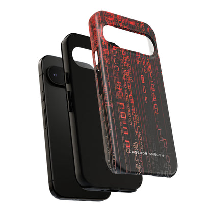 Red Gradient Matrix Contrast Google Pixel 9 - Tough Phone Case