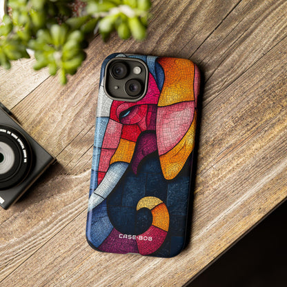 Elephant Mosaic iPhone 15 Plus Case - Tough