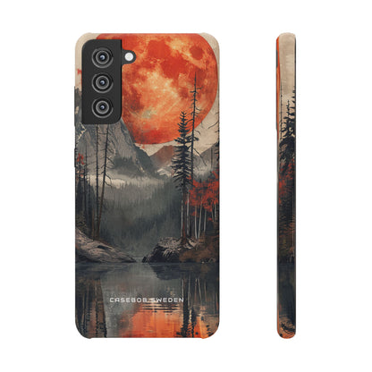 Celestial Glow Over Reflective Landscape Samsung S21 - Slim Phone Case