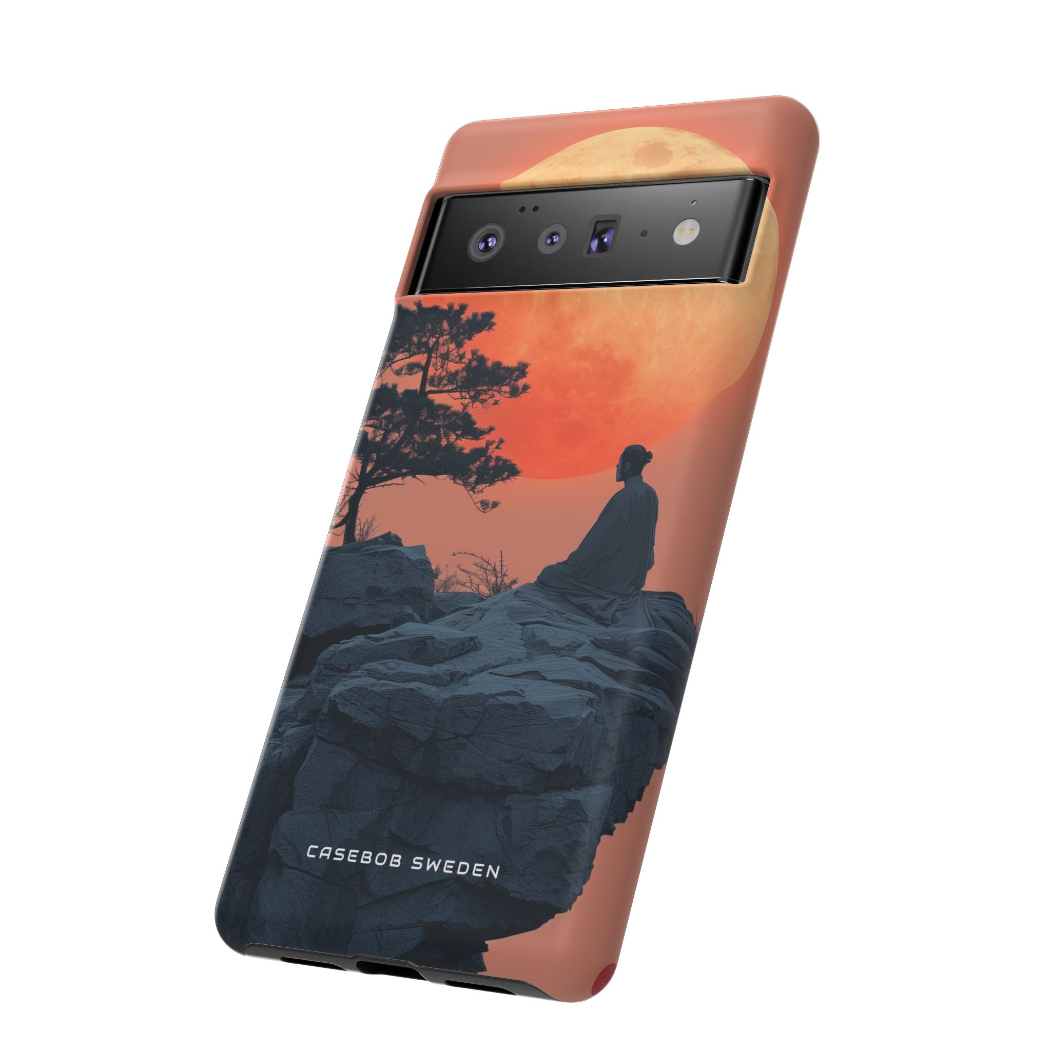 Zen Tranquility Under a Red Moon Google Pixel 6 - Tough Phone Case