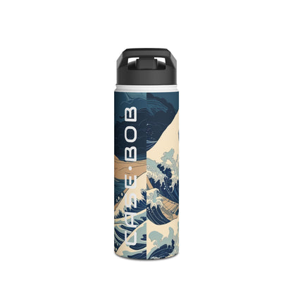 Cresting Navy Wave - Stainless Steel Water Bottle