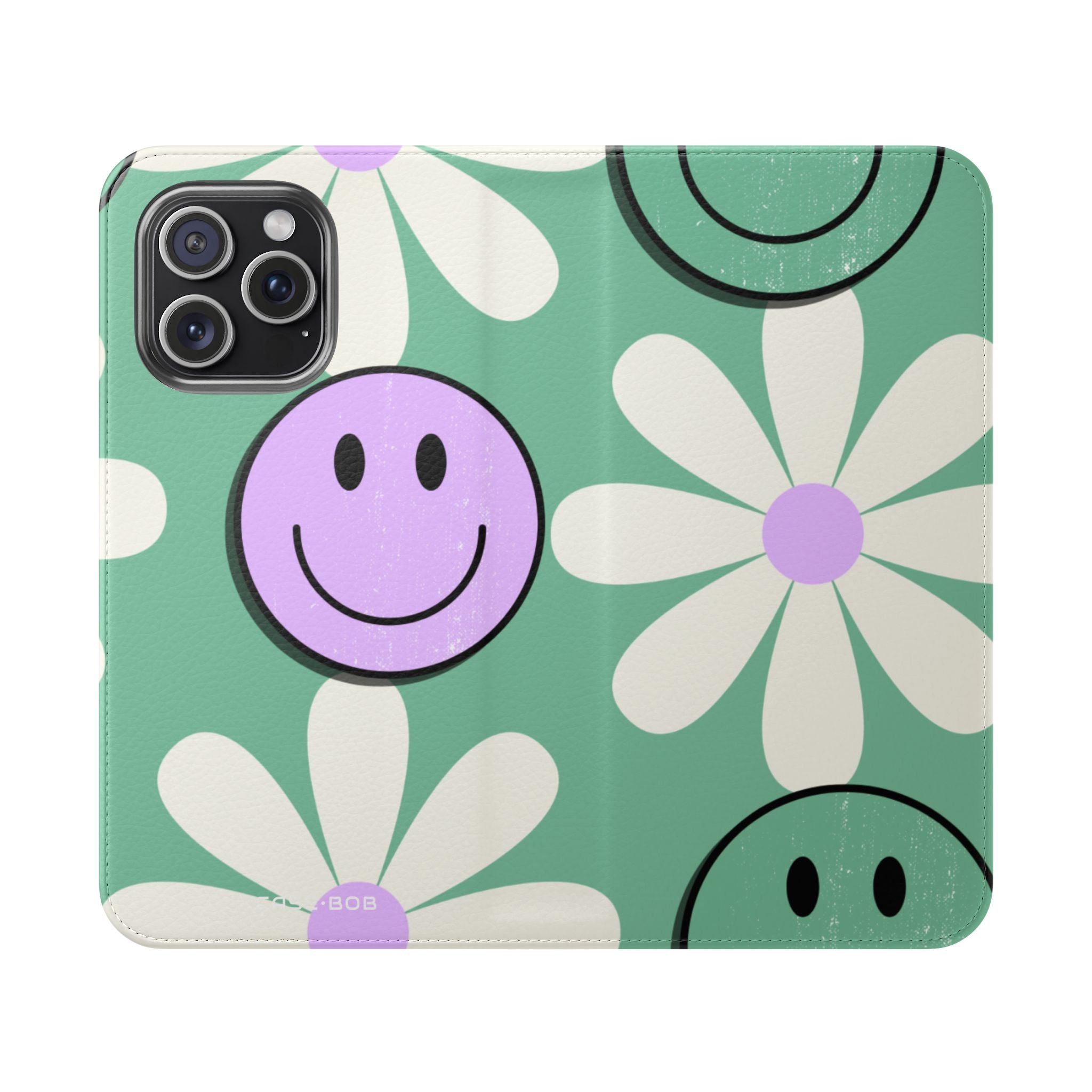 Smiley Daisy Glow - iPhone 15 Pro Max Case - Wallet