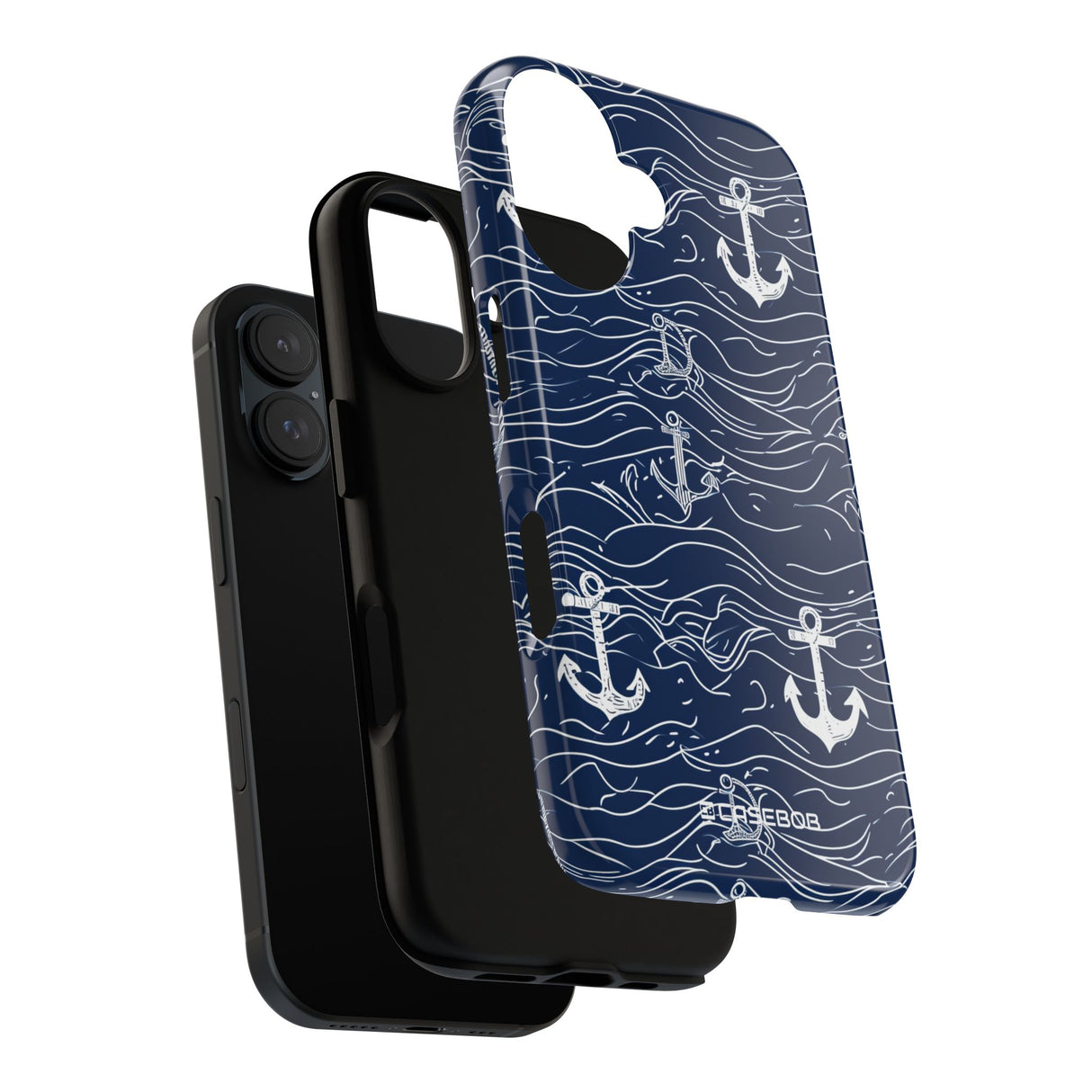 Nautical Whimsy: Anchors and Waves - for iPhone 16