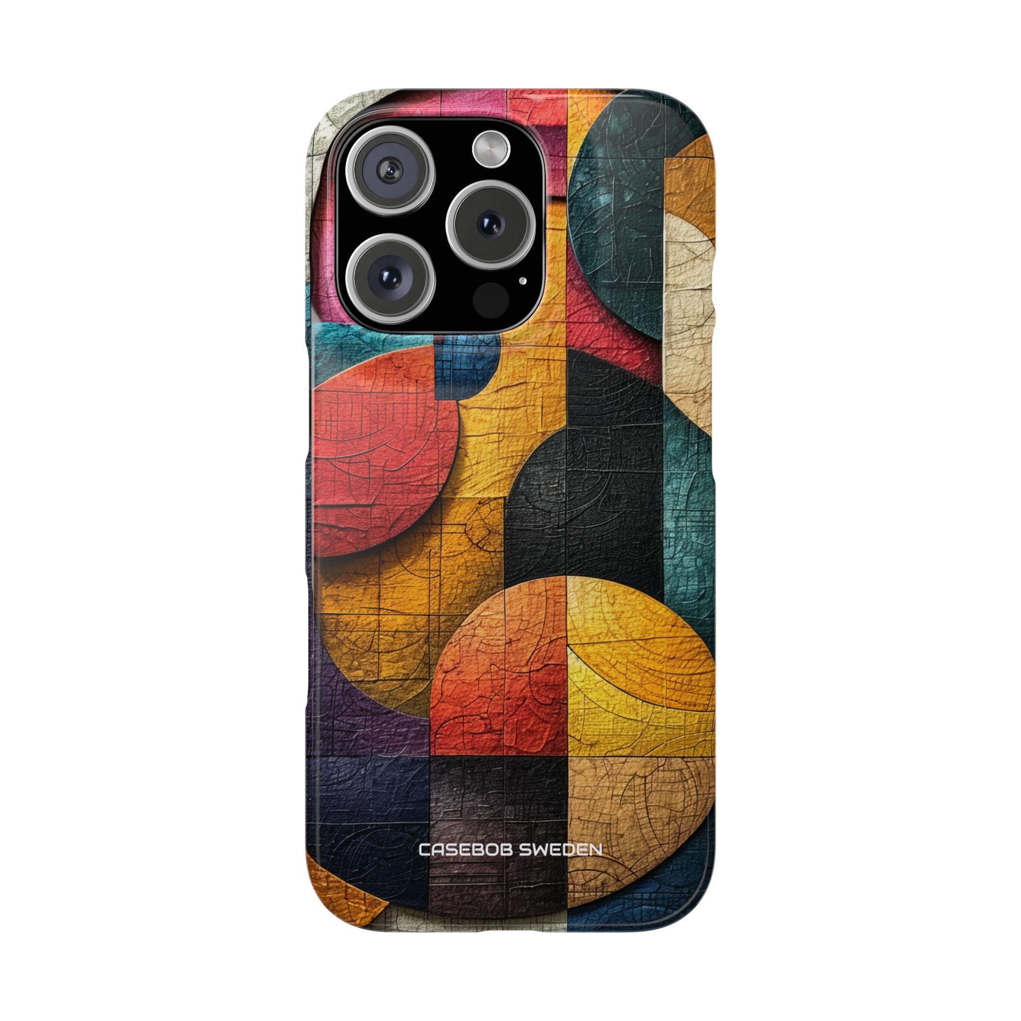 Vibrant Geometric Art - Slim iPhone 16 Phone Case