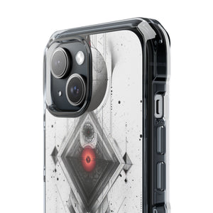 Red Geometry Harmony - Phone Case for iPhone (Clear Impact - Magnetic)