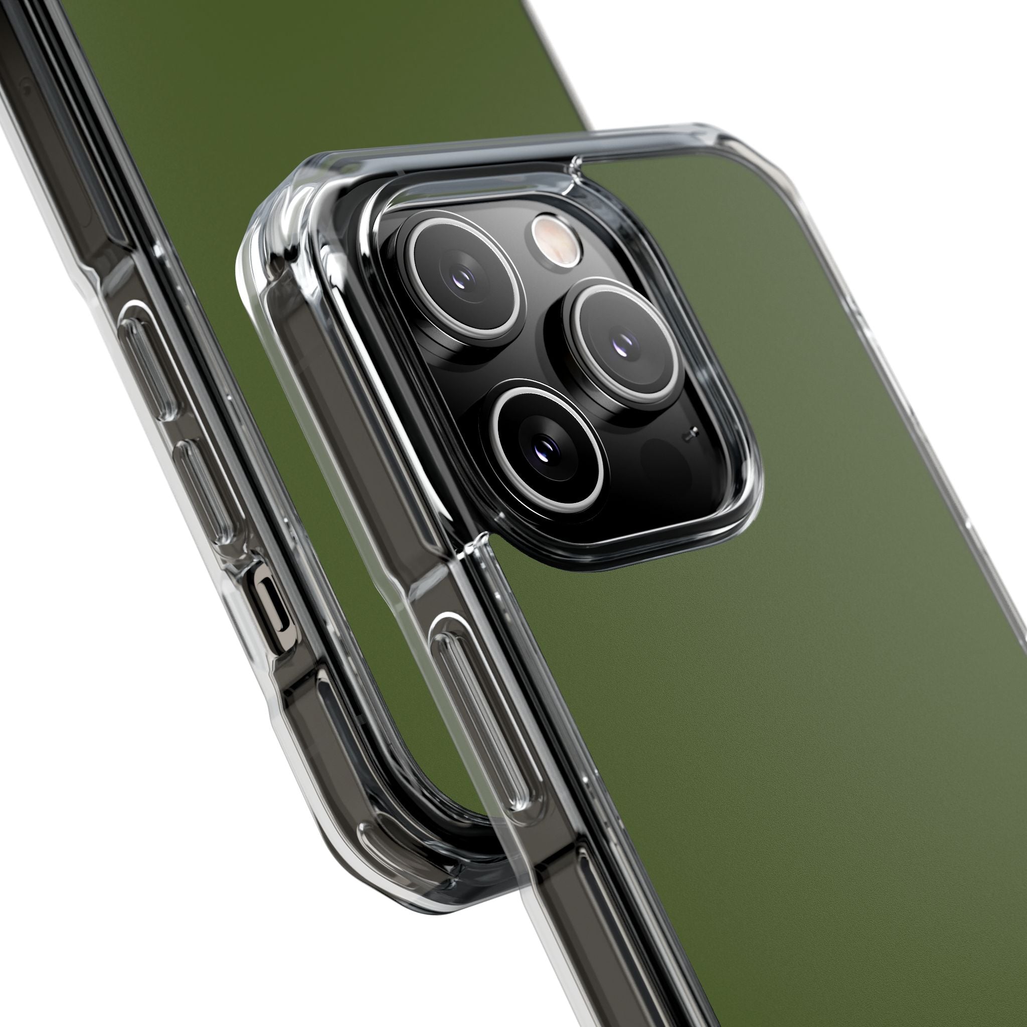 Dark Moss Green - Clear Impact Case for iPhone