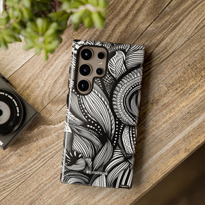 Fluid Monochrome: Intricate Patterns - For Samsung S24