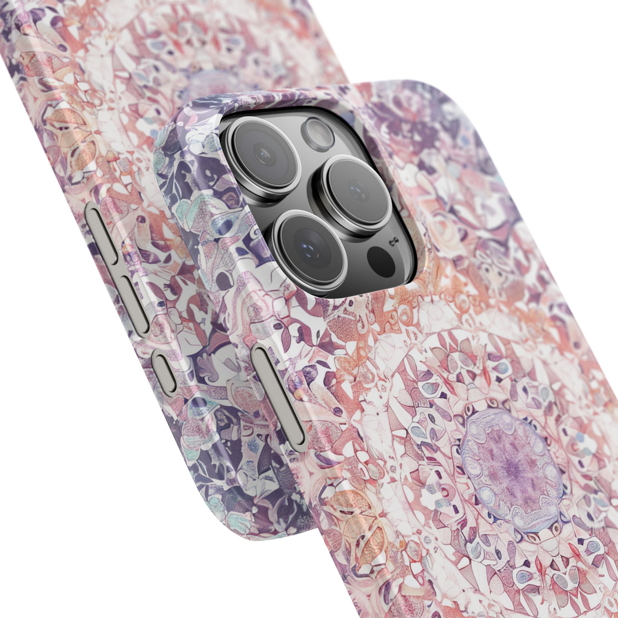 Purple Pink Mandala - Slim iPhone 16 Phone Case