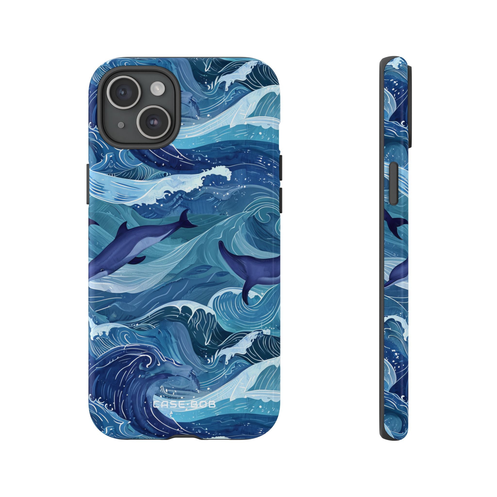 Dolphin Waves iPhone 15 Plus Case - Tough