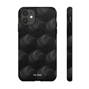 Geometric Spiral Illusion - iPhone Case