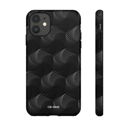Geometric Spiral Illusion - iPhone Case