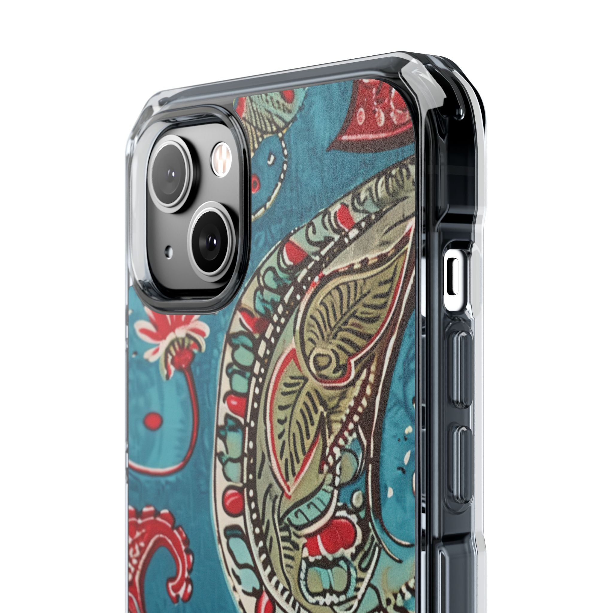 Paisley Floral Fusion iPhone 14 - Impact Clear+
