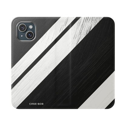 Striped Texture - iPhone 15 Case - Wallet