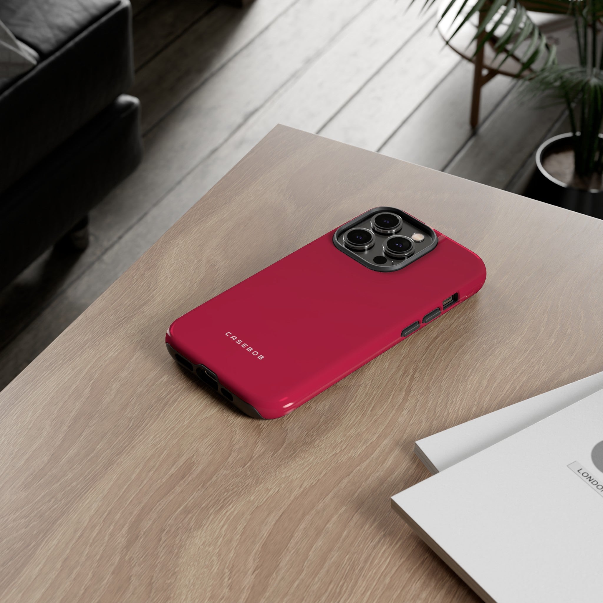 Bright Maroon - Protective Phone Case