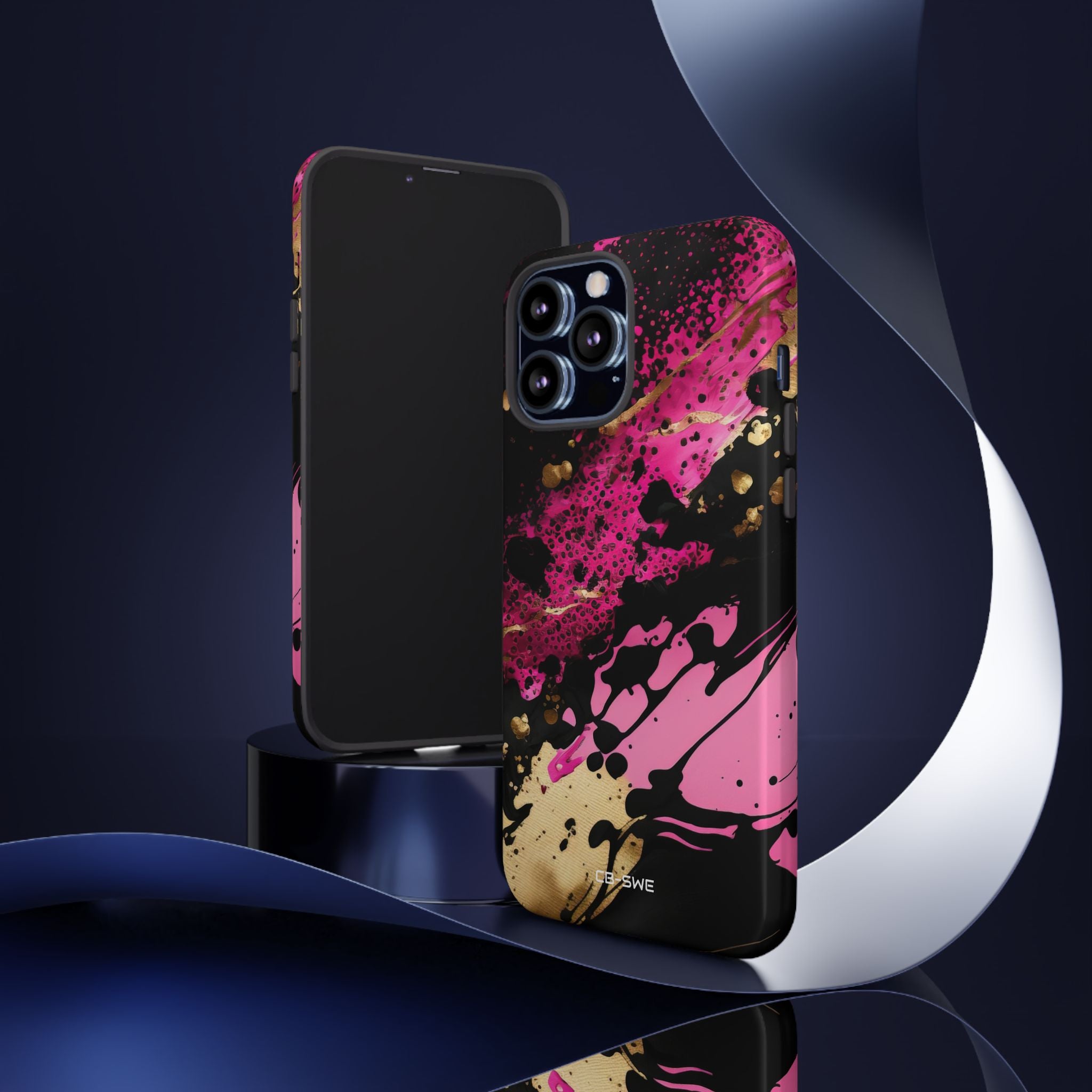 Dynamic Splatter Elegance - iPhone Case