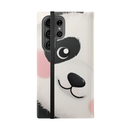 Kurkistava Panda Posliini - Samsung S23 Ultra Case - Lompakkotasku