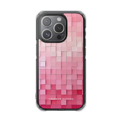 Gradient Pink Mosaic iPhone 15 - Clear Impact Phone Case