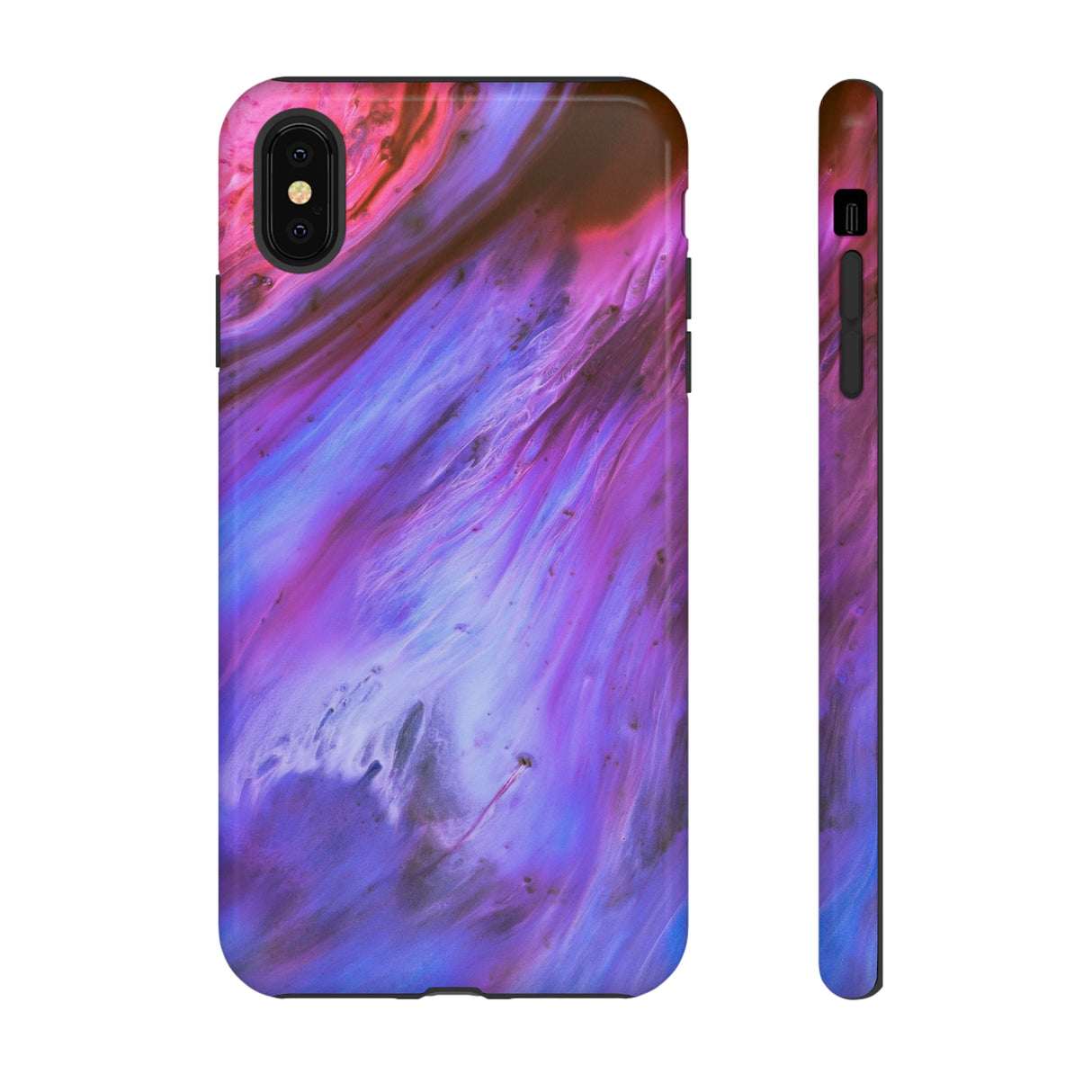 Purple Cosmos Ink Art iPhone Case (Protective) iPhone XS MAX Glossy Phone Case