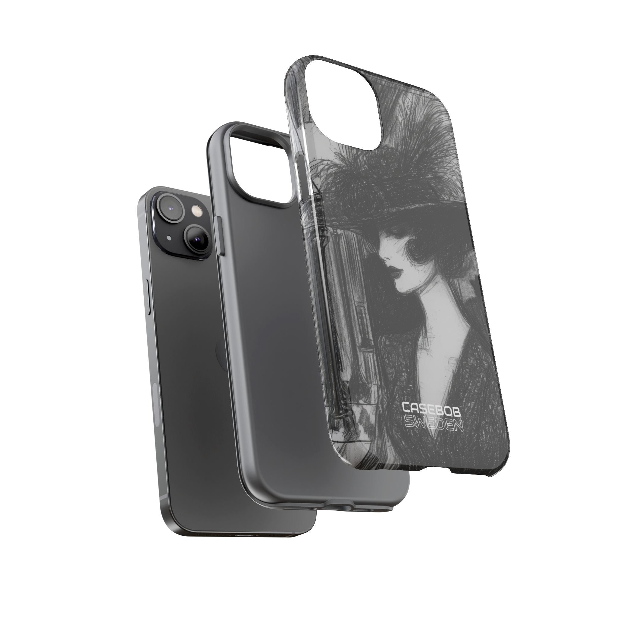 Vintage Feather Elegance iPhone 14 - Tough