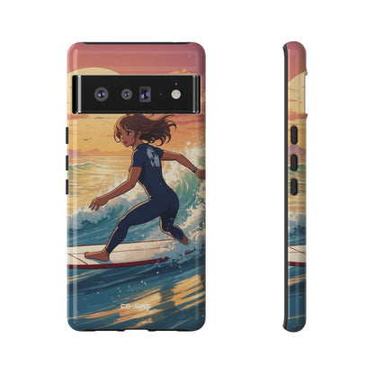 Surfing Into Sunset - Google Pixel Case