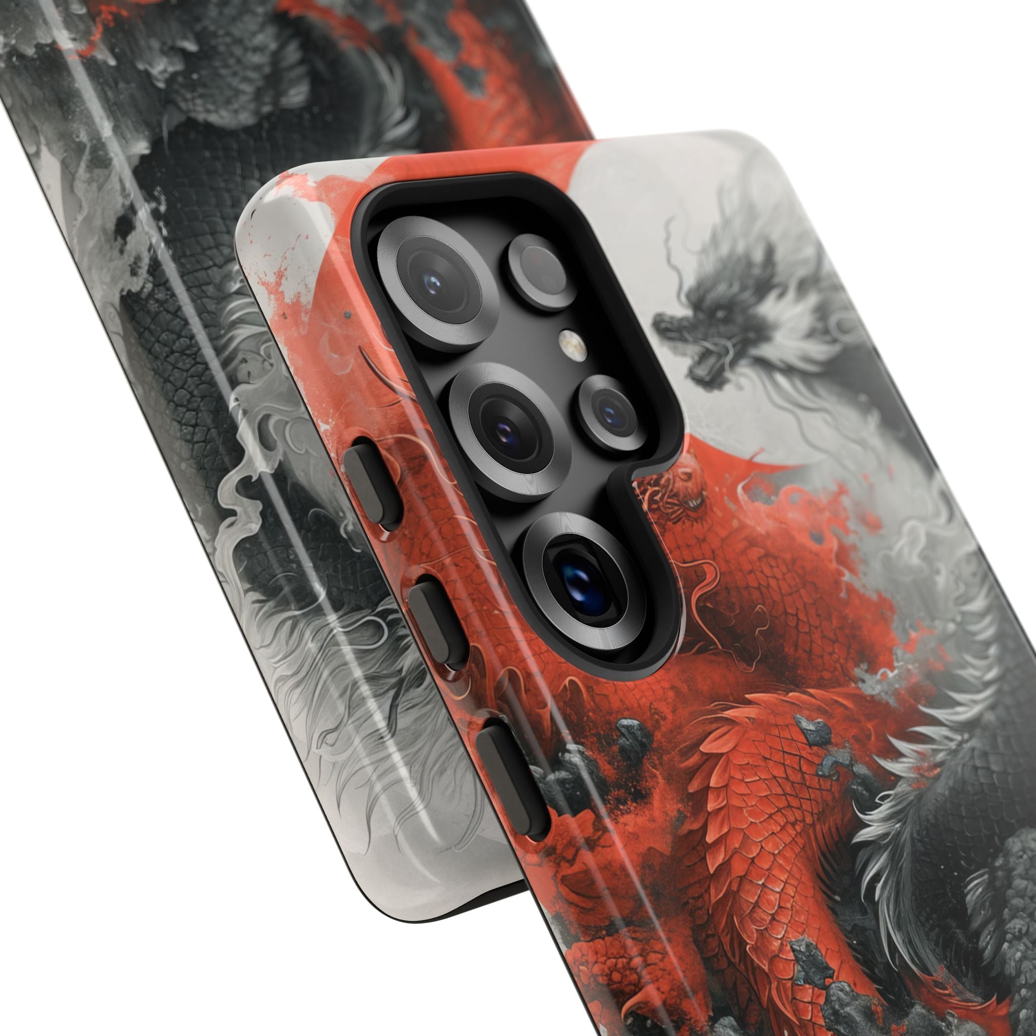 Twin Dragons Crimson Samsung S25 Ultra Case - Tough