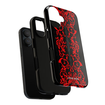 Crimson Spiral iPhone 16 Case - Tough