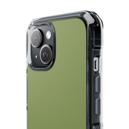 Moss Green - Clear Impact Case for iPhone