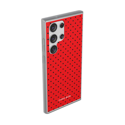 Crimson Dot Matrix Samsung S23 Ultra Case - Soft
