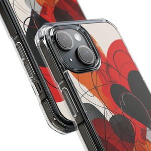 Fiery Hearts - Phone Case for iPhone (Clear Impact - Magnetic)