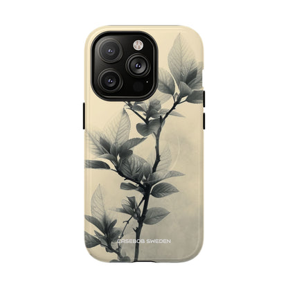 Beige Branch Art - Tough + MagSafe® iPhone 14 Phone Case