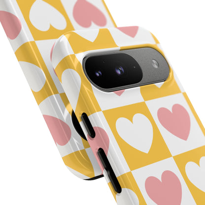 Heart Grid Harmony - Google Pixel Case