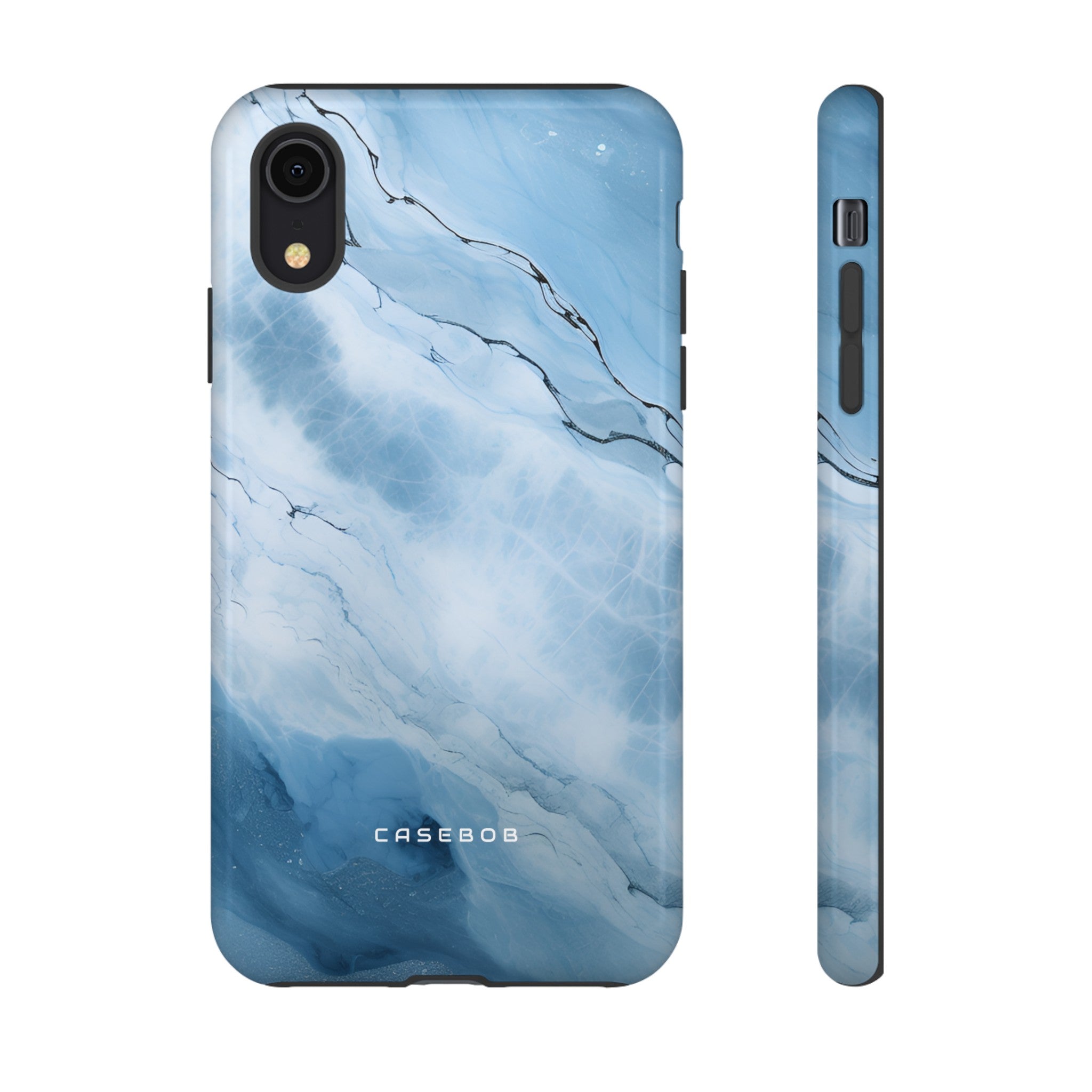 Light Navy Marble - Protective Phone Case