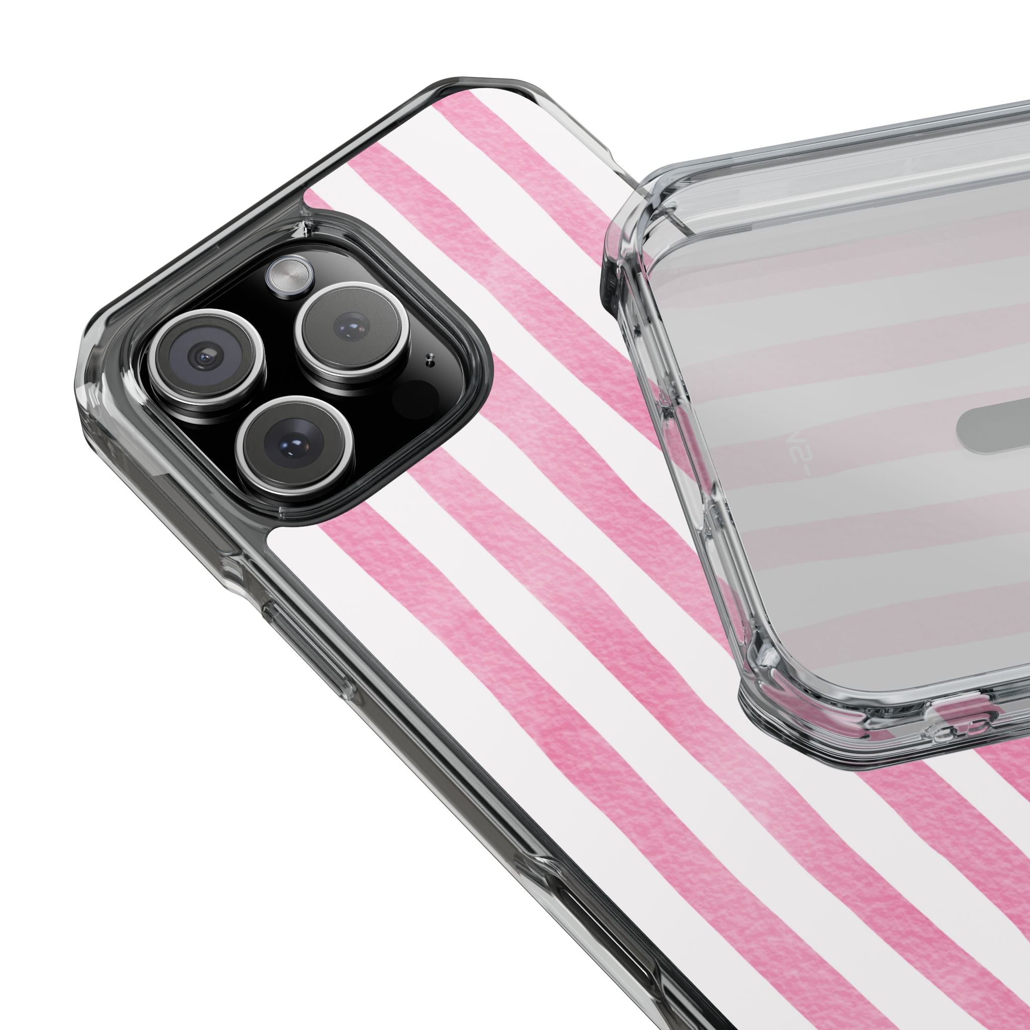 Pink Watercolor Stripes iPhone Case - Impact
