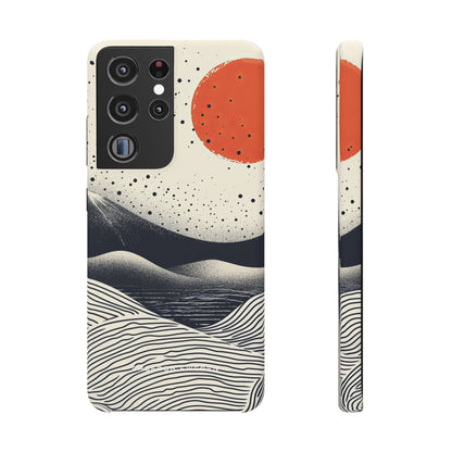 Red Sun Over Flowing Horizons Samsung S21 - Slim Phone Case